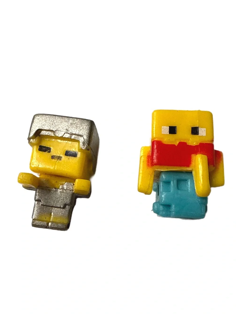 Minecraft Yellow Pixel Character Kids Backpack Charms - Set of 2